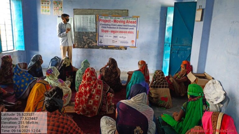 Teacher Community Interface in the villages of Dholpur District